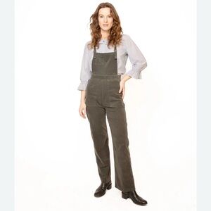 Cameo billiard green baby overalls - velvet corduroy - small